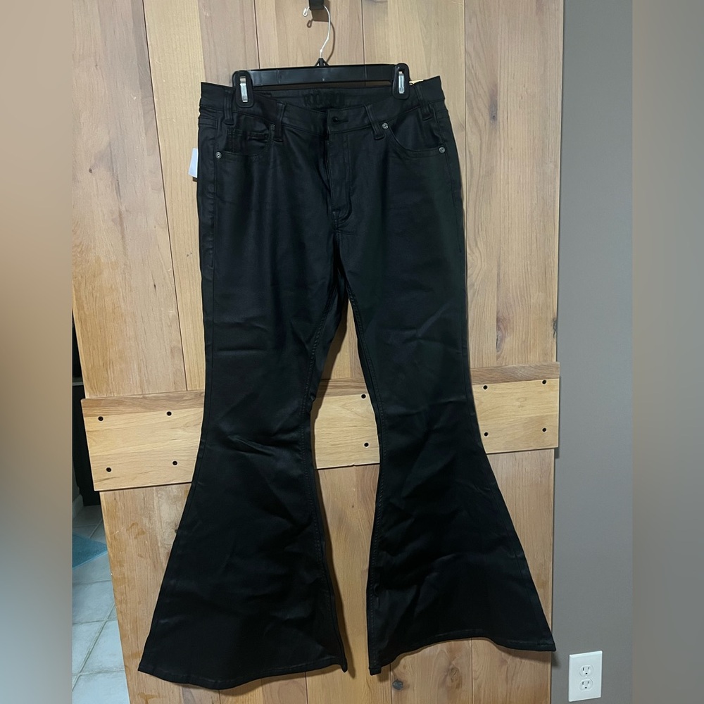 Rick n roll cowgirl flare matte black denim/ mid rise stretch